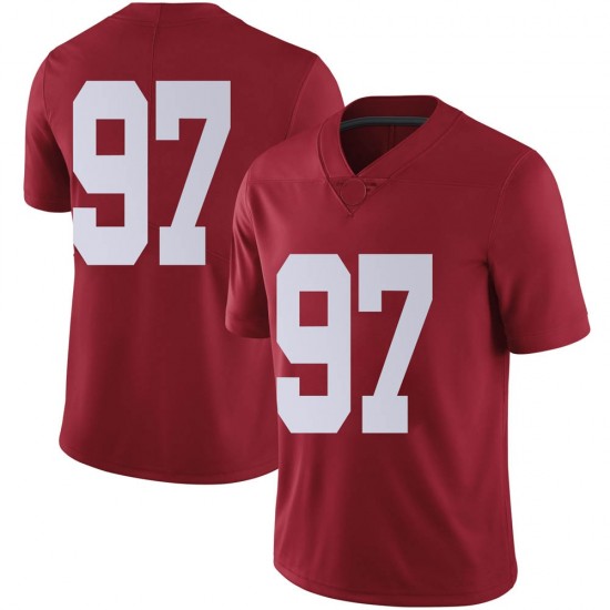 Alabama Crimson Tide Men's LT Ikner #97 No Name Crimson NCAA Nike Authentic Stitched College Football Jersey UL16W14CX